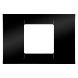 Rama Gewiss Virna GW22112, 2 module, neagra, pentru priza / intrerupator