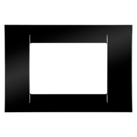 Rama Gewiss Virna GW22113, 3 module, neagra, pentru priza / intrerupator