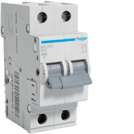 SIGURANTA 2P 10A 4.5KA CURBA B HAGER MX210